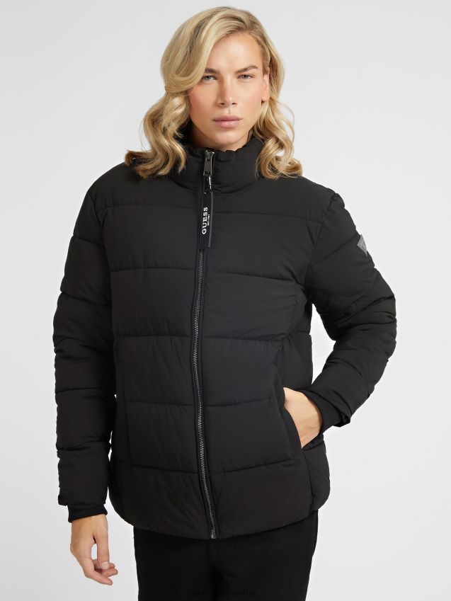 Guess bakside logo puffer svart svart menn F0LJ80243
