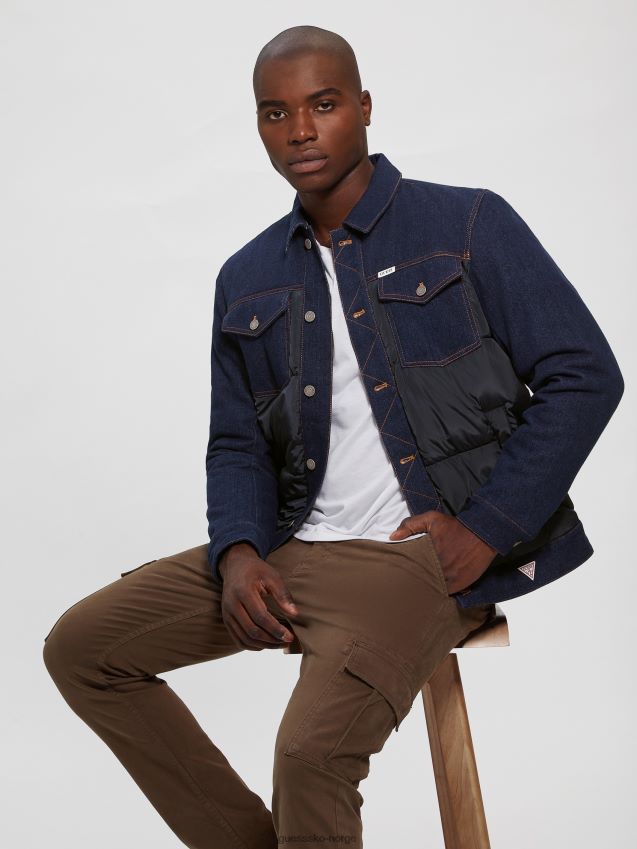Guess blå denim ny artica jakke blå denim menn F0LJ8010363