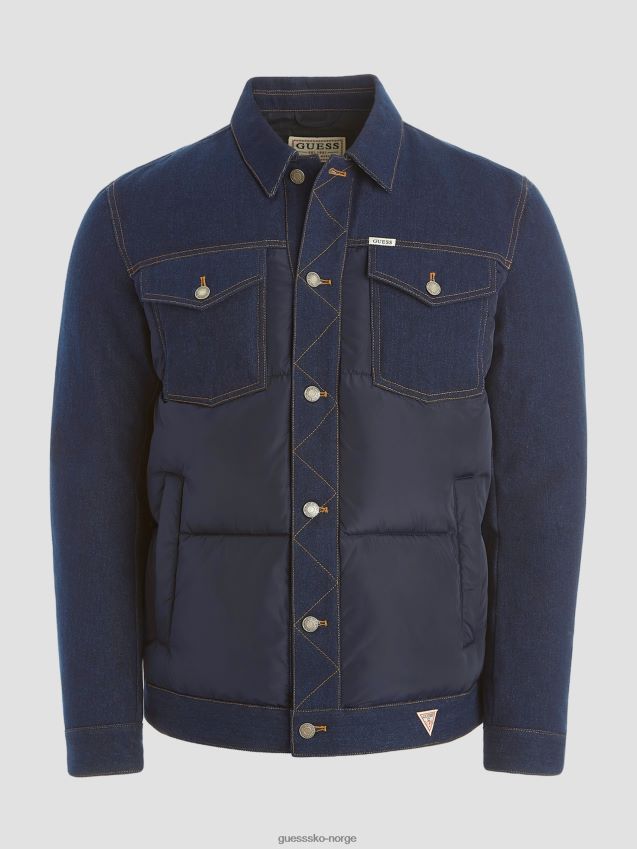 Guess blå denim ny artica jakke blå denim menn F0LJ8010363