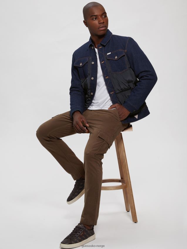 Guess blå denim ny artica jakke blå denim menn F0LJ8010363