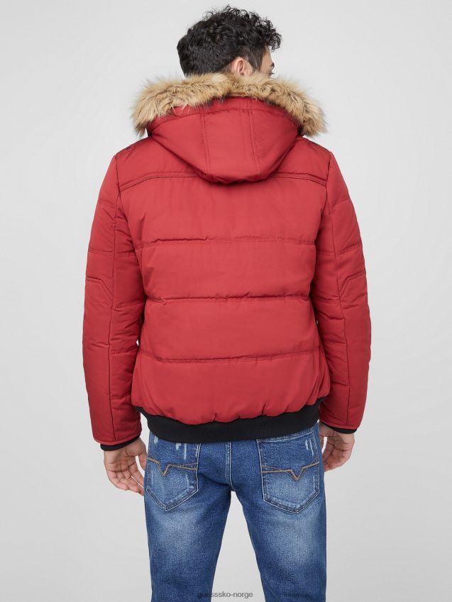 Guess duncan jakke rugby rød rugby rød menn F0LJ808083