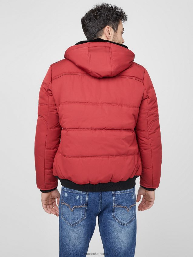 Guess duncan jakke rugby rød rugby rød menn F0LJ808083