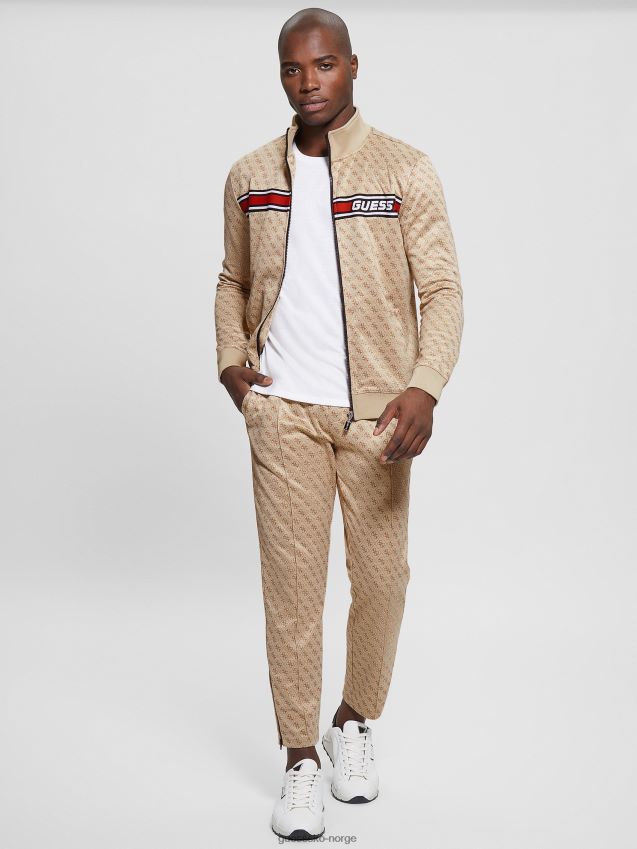 Guess eco korbin treningsjakke 4g aop beige blanco 4g aop beige blanco menn F0LJ8010558