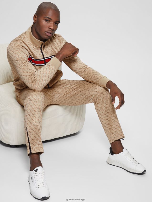 Guess eco korbin treningsjakke 4g aop beige blanco 4g aop beige blanco menn F0LJ8010558