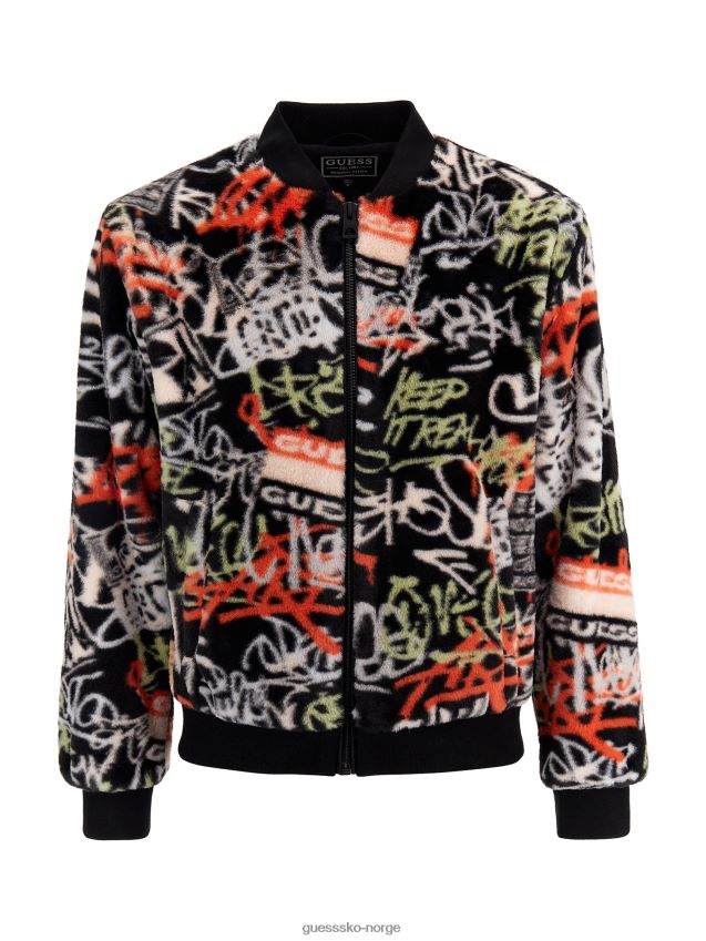 Guess flerfarget mønster graffitibomber i fuskepels flerfarget mønster menn F0LJ80929