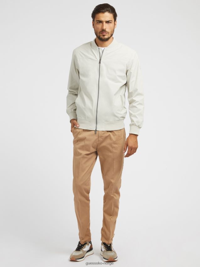 Guess grå bomberjakke med avslappet passform grå menn F0LJ80354