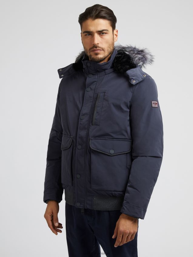 Guess grå ekte dunpuffer grå menn F0LJ80361