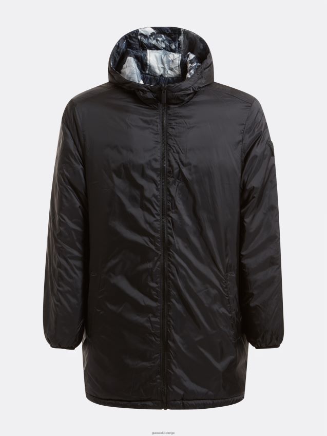 Guess grønne parkaslommer foran grønn menn F0LJ80294