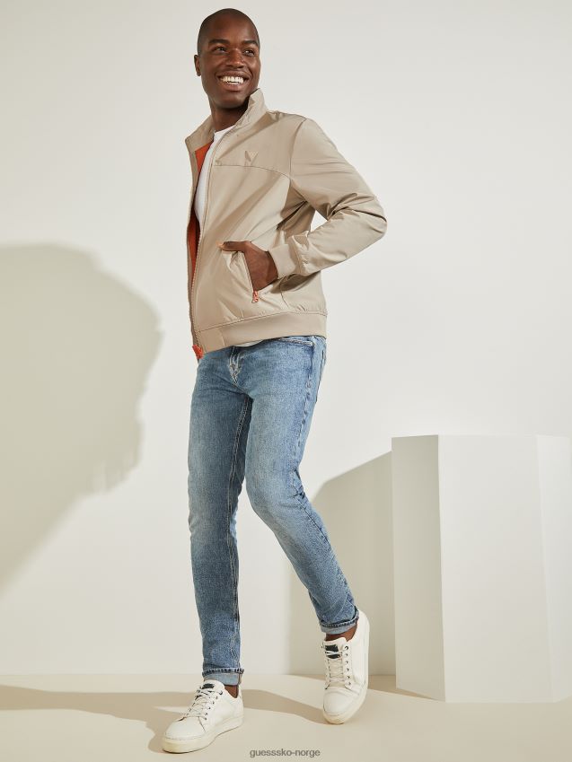 Guess grå ut oransje i combo amos flight jakke grå ut oransje i kombinasjon menn F0LJ8010571