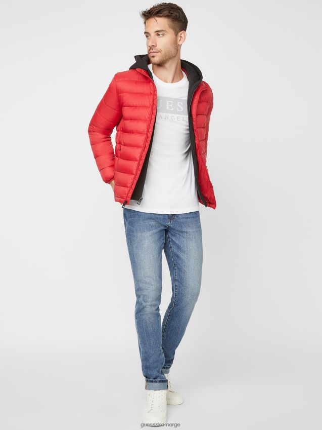 Guess hampton pufferjakke varsity rød varsity rød menn F0LJ807844