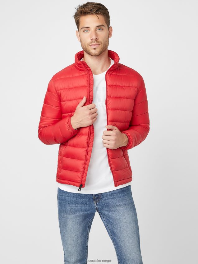 Guess hampton pufferjakke varsity rød varsity rød menn F0LJ807844