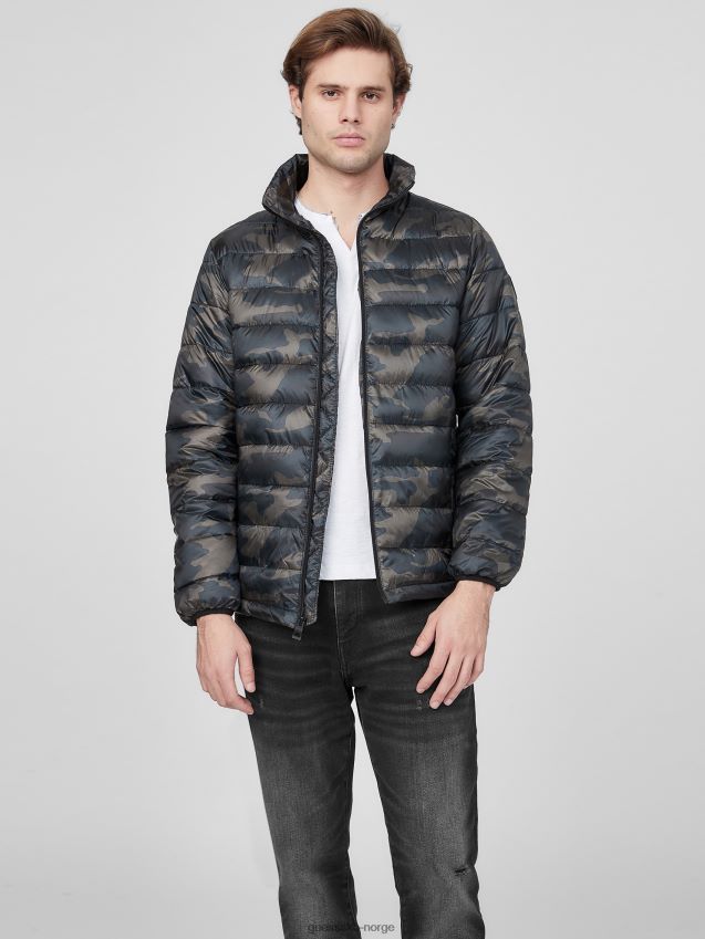 Guess kamuflasje med hette fra hampton pufferjakke kamuflere menn F0LJ808262