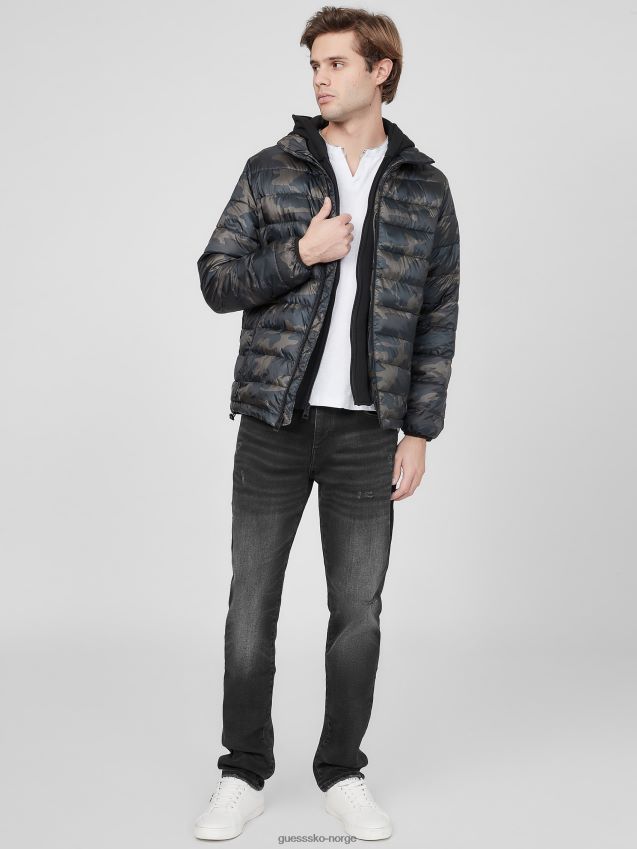 Guess kamuflasje med hette fra hampton pufferjakke kamuflere menn F0LJ808262