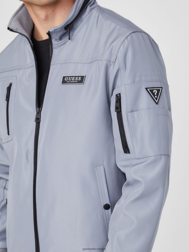 Guess øko austin jakke marmorgrå marmorgrå menn F0LJ807954