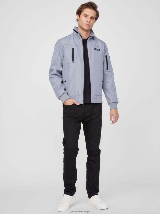 Guess øko austin jakke marmorgrå marmorgrå menn F0LJ807954