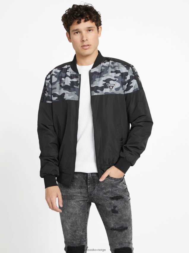 Guess øko frotté flyjakke camo multi camo multi menn F0LJ808188
