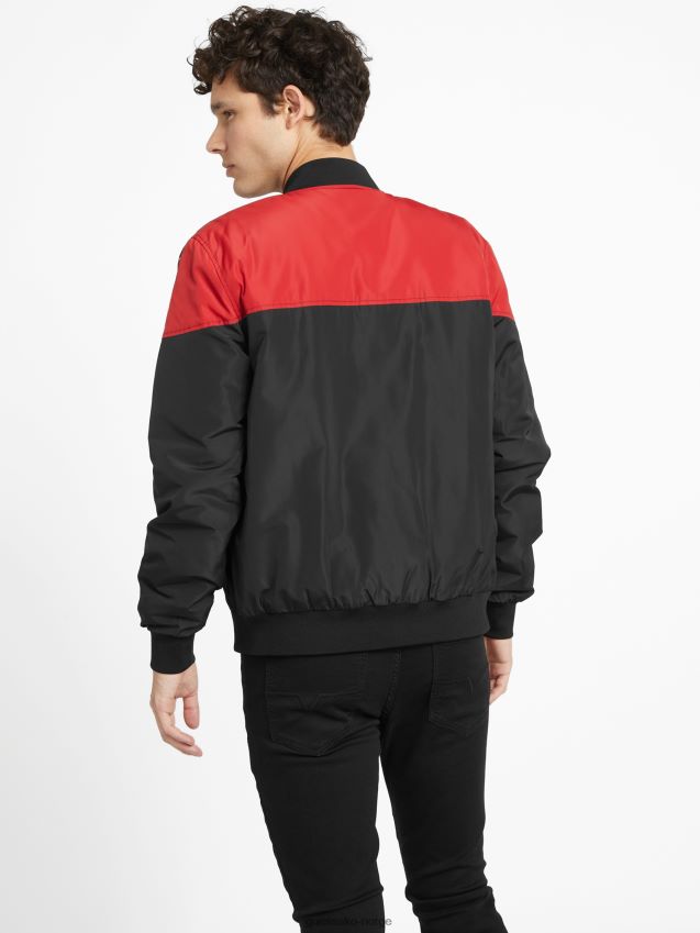 Guess øko terry flyjakke rugby rød multi rugby rød multi menn F0LJ808274