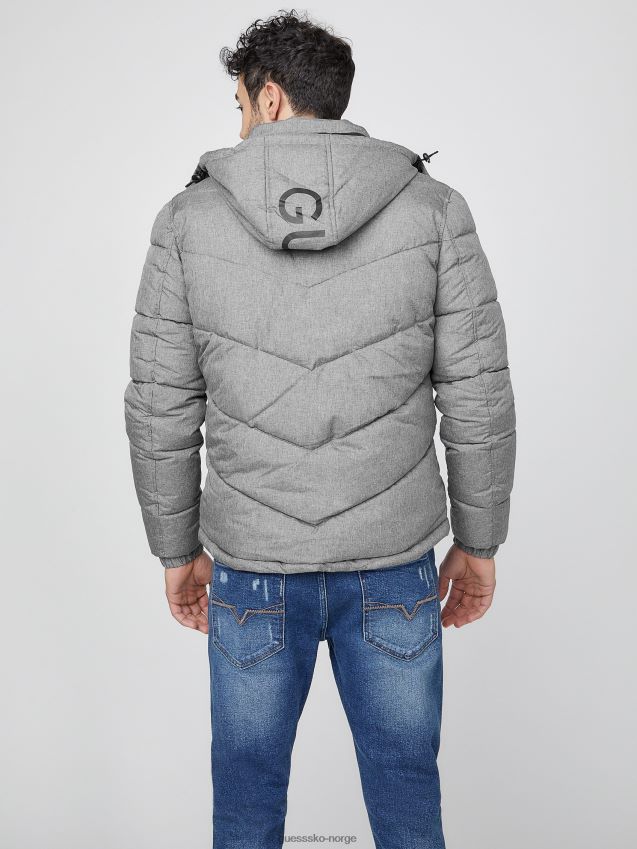 Guess lys melert grå chase pufferjakke lys melert grå menn F0LJ807893