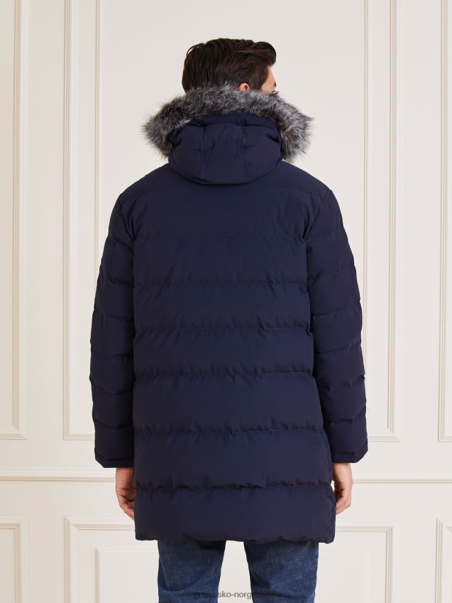 Guess marciano ekte dun vattert jakke blå blå menn F0LJ801511