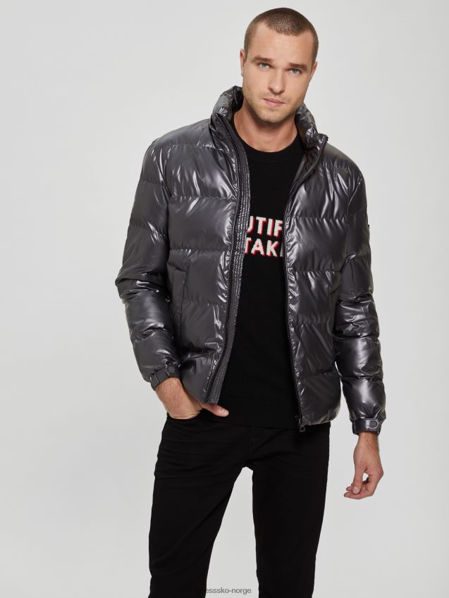 Guess metallisk pufferjakke magnetisk magnetisk menn F0LJ8010713