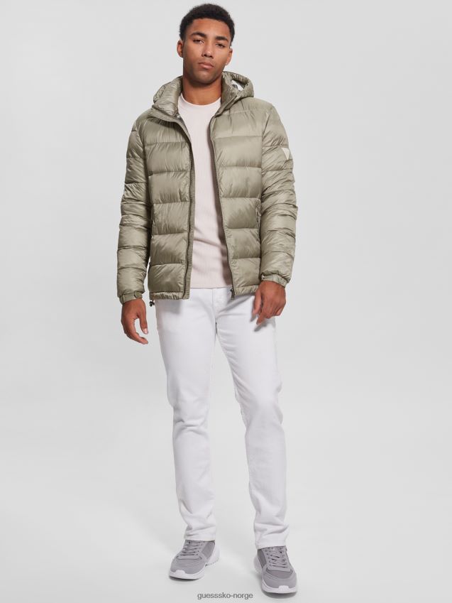 Guess mosegrønn øko ultralett pufferjakke mosegrønn menn F0LJ8010345