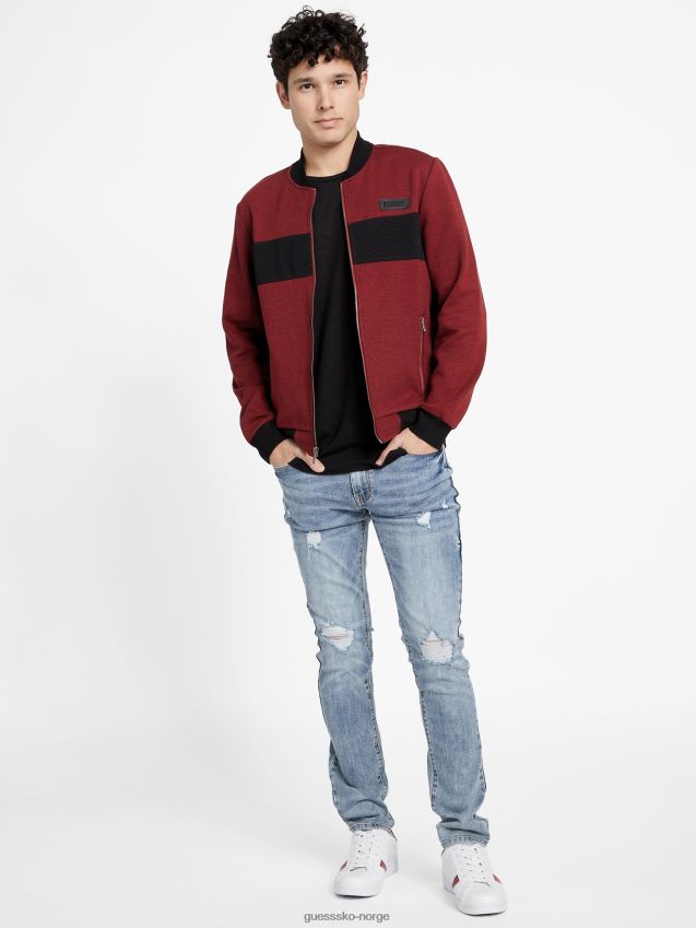 Guess rød noir orken genser med glidelås rød noir menn F0LJ807947