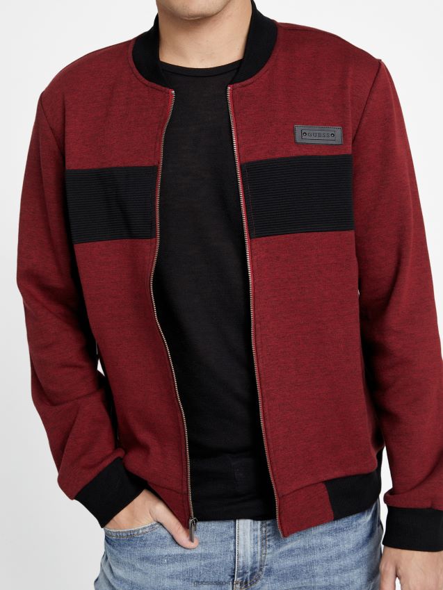 Guess rød noir orken genser med glidelås rød noir menn F0LJ807947