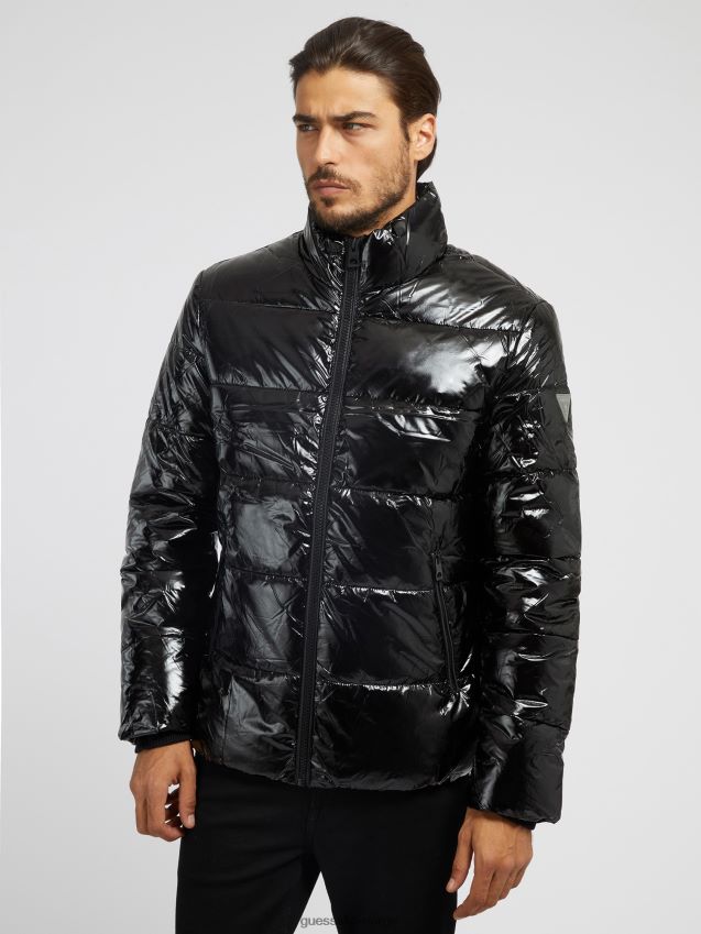 Guess sort væskeeffekt puffer svart menn F0LJ80176