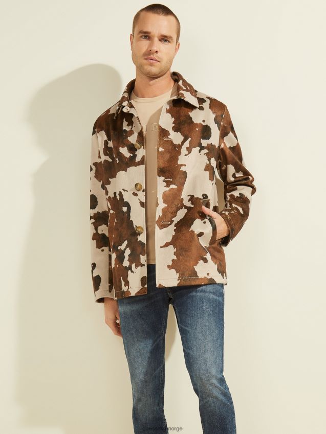 Guess texas print cow print jakke texas trykk menn F0LJ8010840