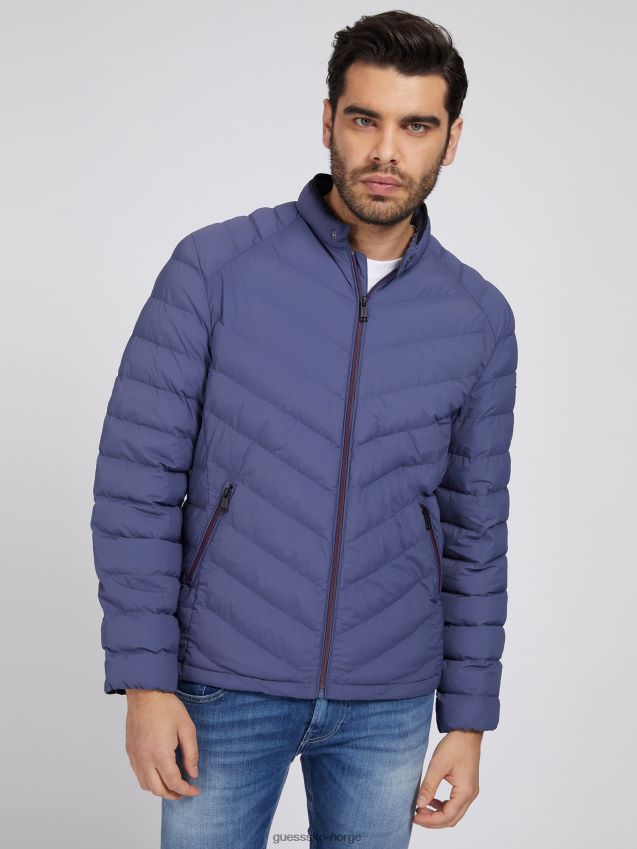 Guess vattert jakke blå blå menn F0LJ80368