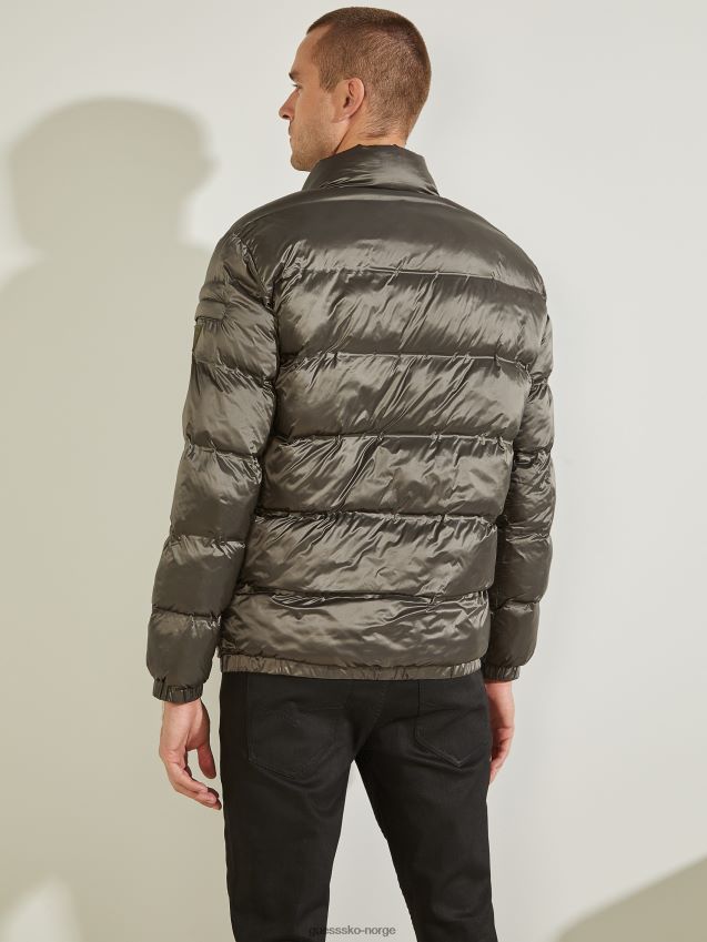 Guess vattert pufferjakke grønn kantine grønn kantine menn F0LJ8010791