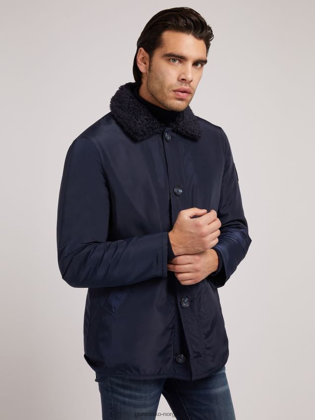 Guess vendbar jakke blå blå menn F0LJ801263