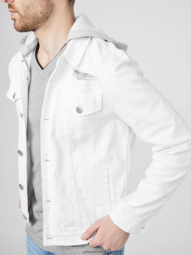 Guess white wash destory morrison dongerijakke white wash destory menn F0LJ807983