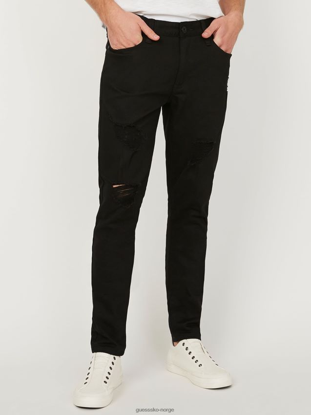 Guess avalon moderne skinny jeans svart svart menn F0LJ808012