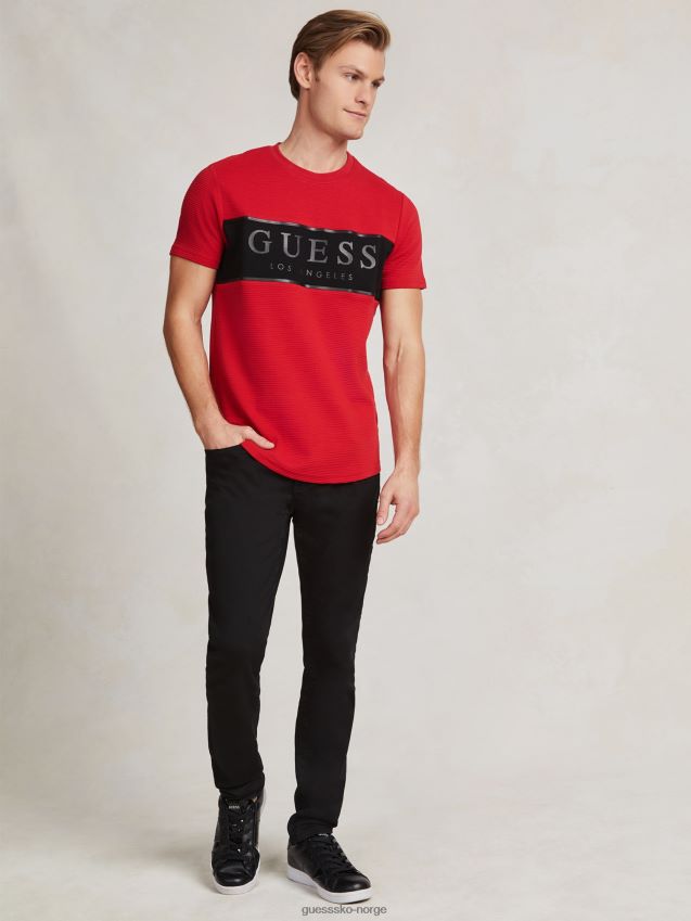 Guess avalon moderne skinny jeans svart vask svart vask menn F0LJ807946