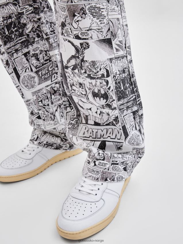 Guess batman tegneserieprint denimbukse hvit multi hvit multi menn F0LJ80739