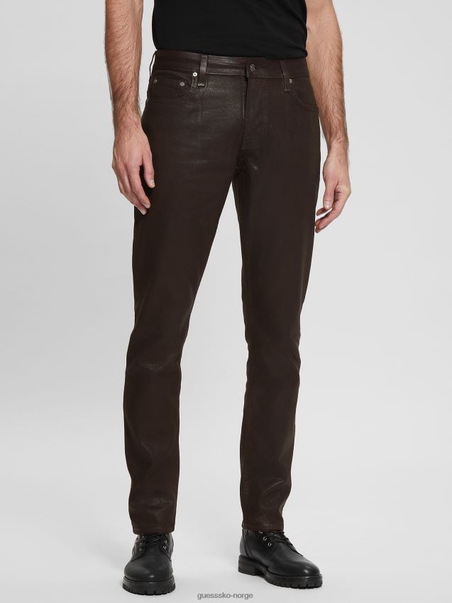 Guess belagt avsmalnende jeans sjokolade brownie belagt belagt sjokoladebrownie menn F0LJ8010416