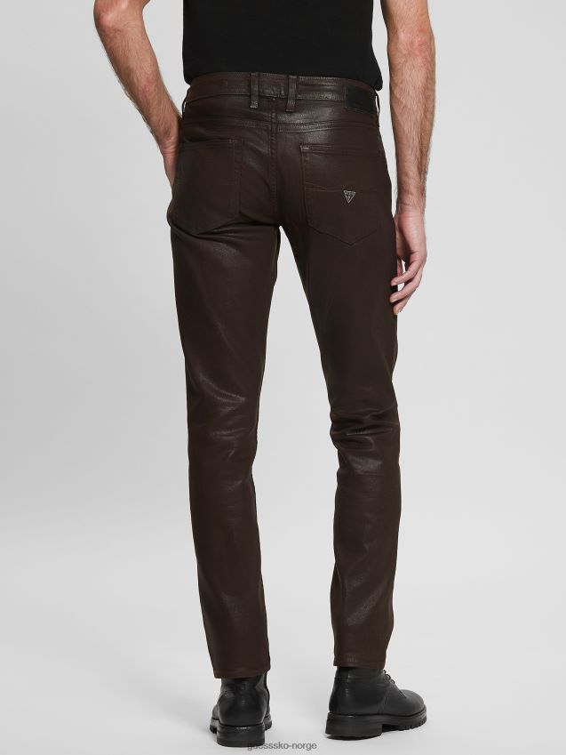Guess belagt avsmalnende jeans sjokolade brownie belagt belagt sjokoladebrownie menn F0LJ8010416
