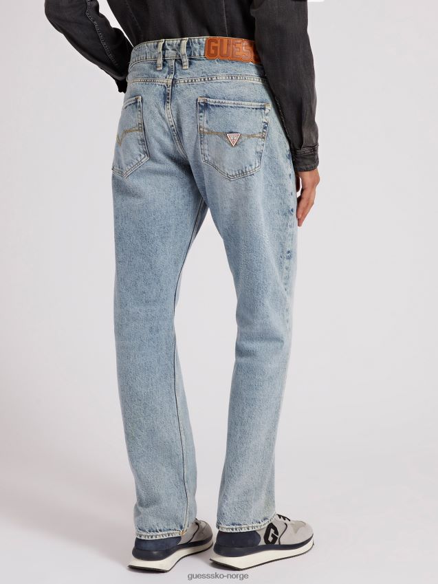 Guess blå denimbukse med normal passform blå menn F0LJ80192