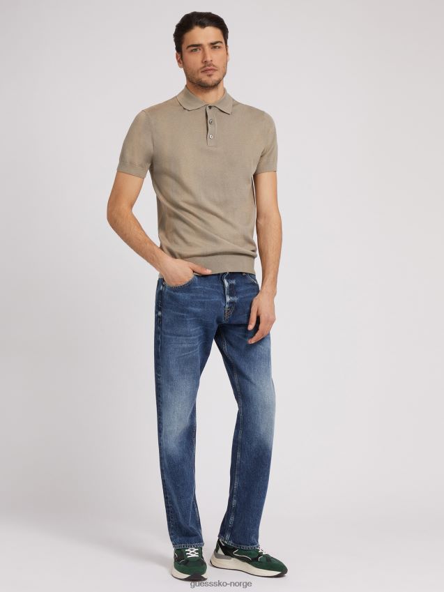 Guess blå denimbukse med normal passform blå menn F0LJ80560