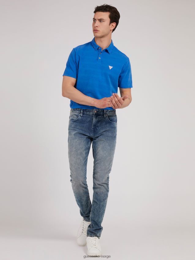 Guess blå denimbukse med superslank passform blå menn F0LJ801340