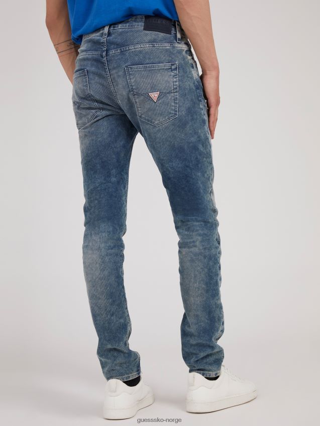 Guess blå denimbukse med superslank passform blå menn F0LJ801340