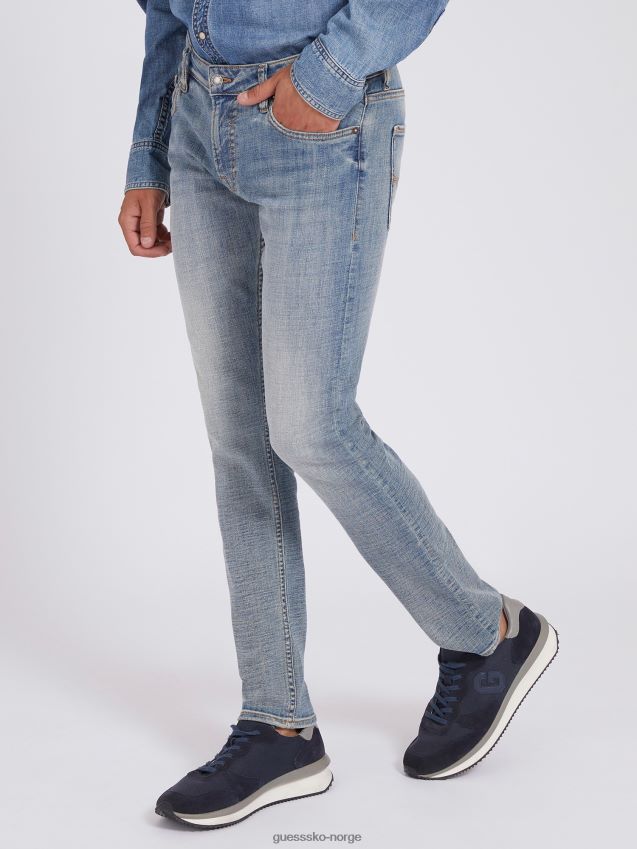 Guess blå skinny fit denimbukse-trend blå menn F0LJ80529