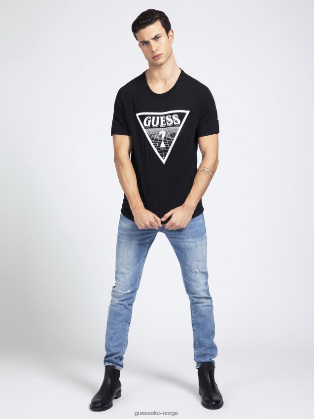 Guess blå skinny fit jeans skrubbsår blå menn F0LJ801321