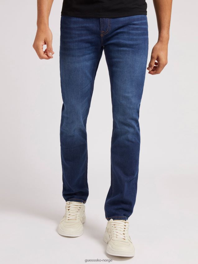 Guess blå slim fit denimbukse ny trend blå menn F0LJ80846