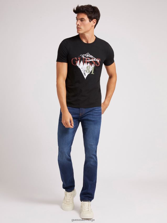 Guess blå slim fit denimbukse ny trend blå menn F0LJ80846