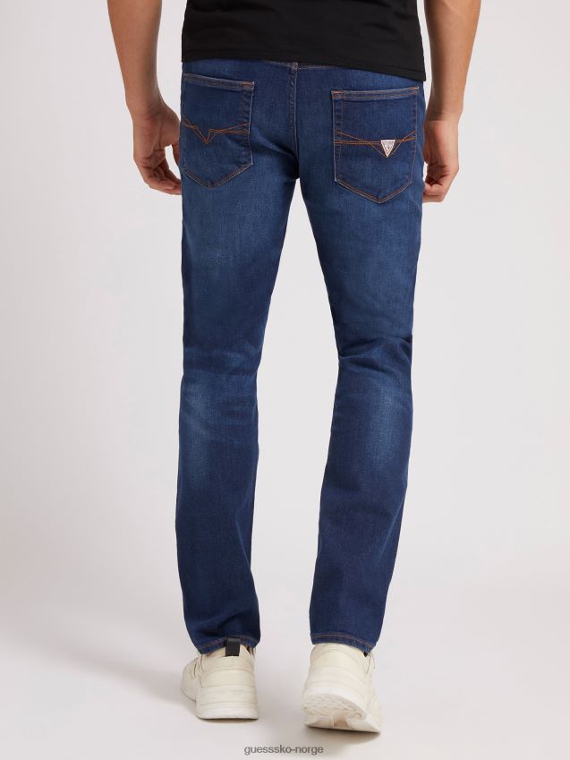 Guess blå slim fit denimbukse ny trend blå menn F0LJ80846
