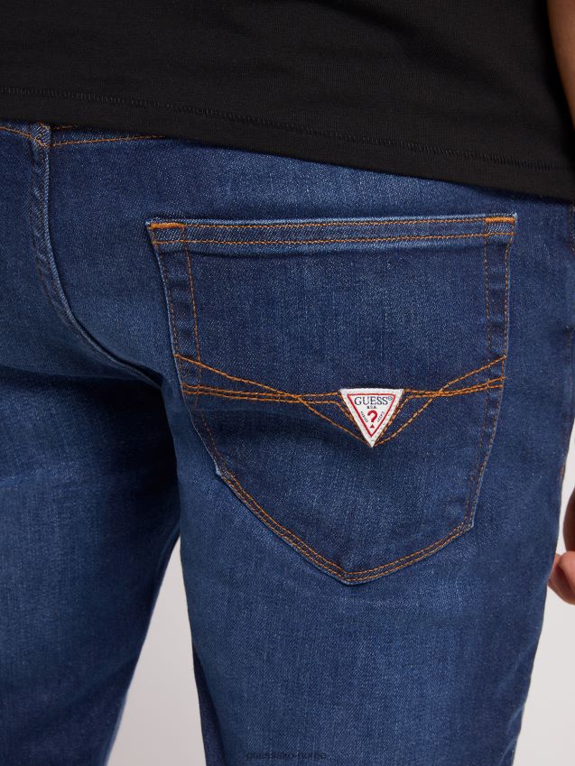 Guess blå slim fit denimbukse ny trend blå menn F0LJ80846