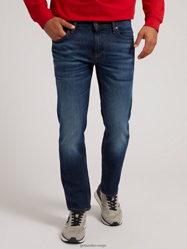 Guess blå slim fit denimbukse-trend blå menn F0LJ80663