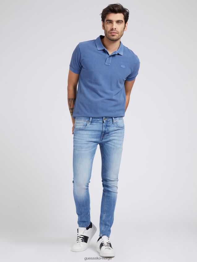 Guess blå super skinny fit denimbukse ny trend blå menn F0LJ80751